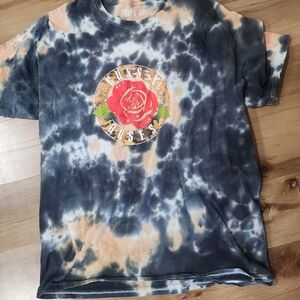 Tie-Dye Womena Large Guns And Roses T-Shirt